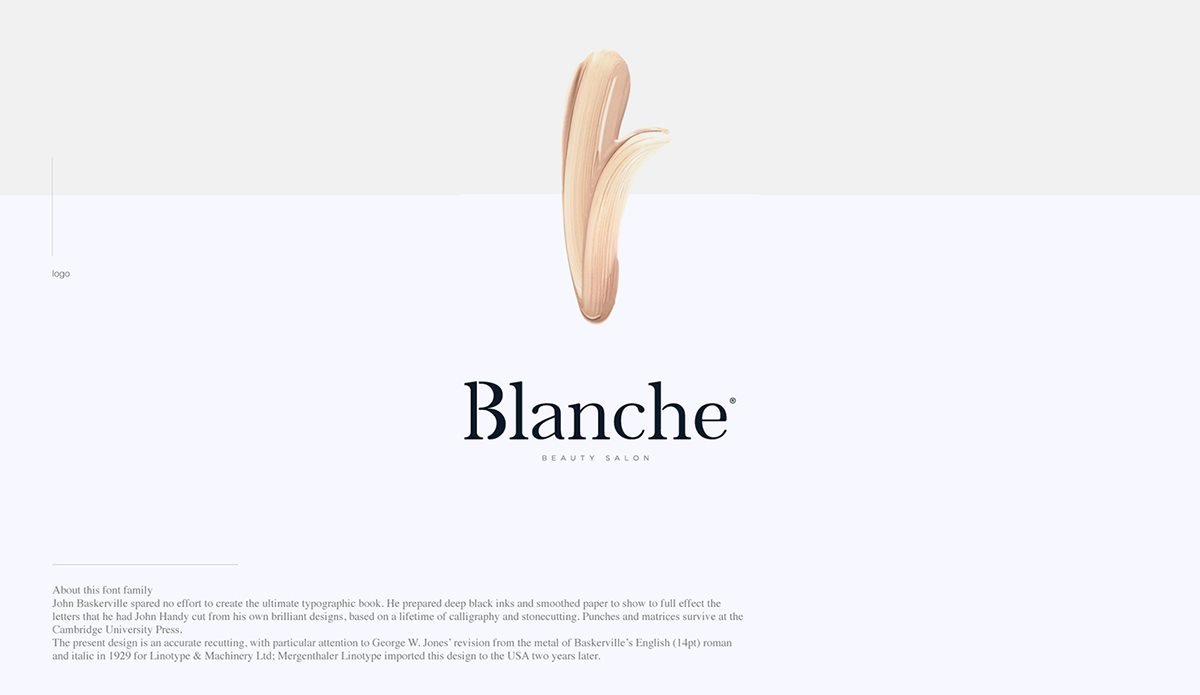BLANCHE女性時(shí)尚用品品牌設(shè)計(jì)  標(biāo)志輔助圖形