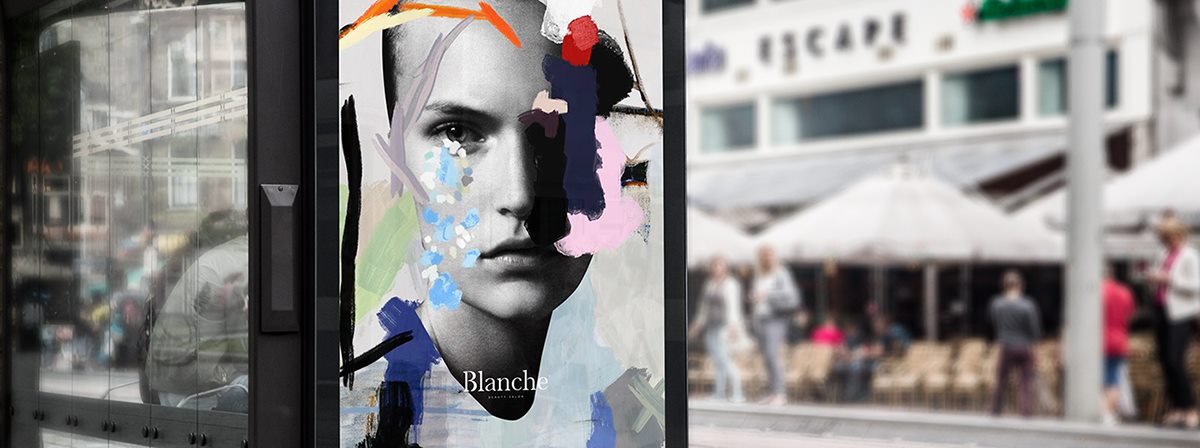 BLANCHE女性時(shí)尚用品品牌設(shè)計(jì)  宣傳展示欄展示