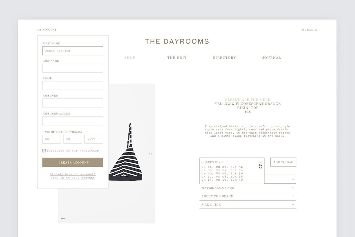 Dayroom服裝店VI設計  網(wǎng)站設計展示