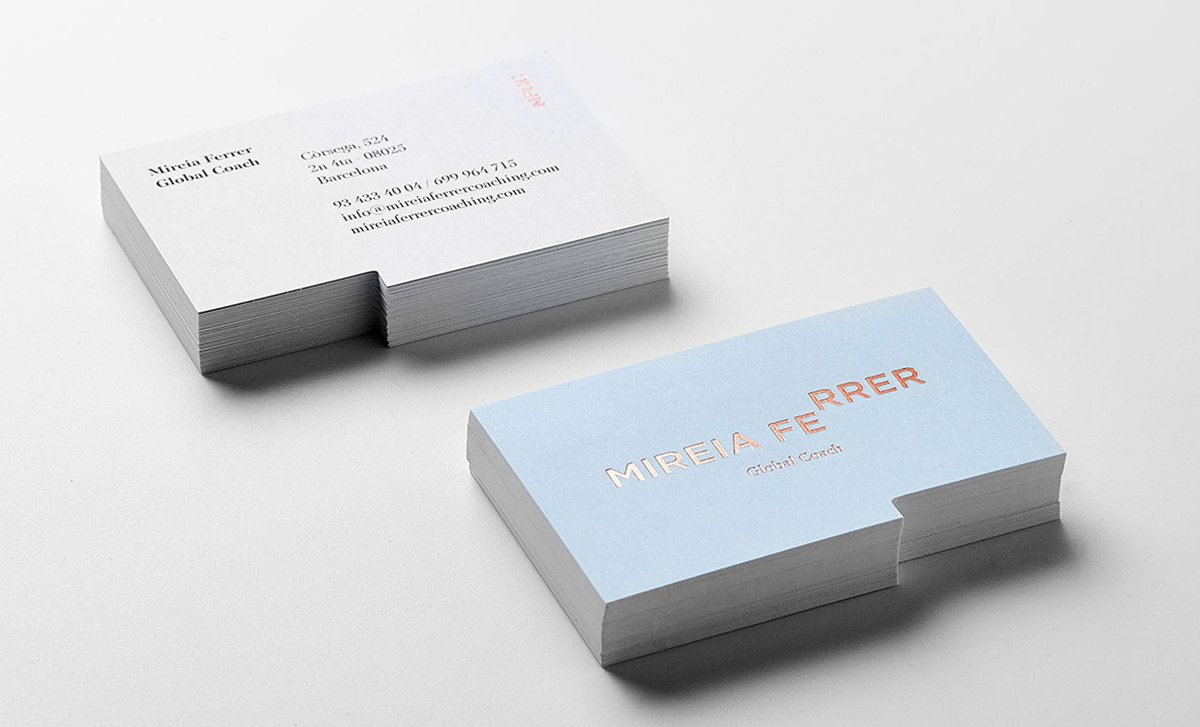 Mireia Ferrer全球教練平臺VI設(shè)計(jì)　　名片設(shè)計(jì)