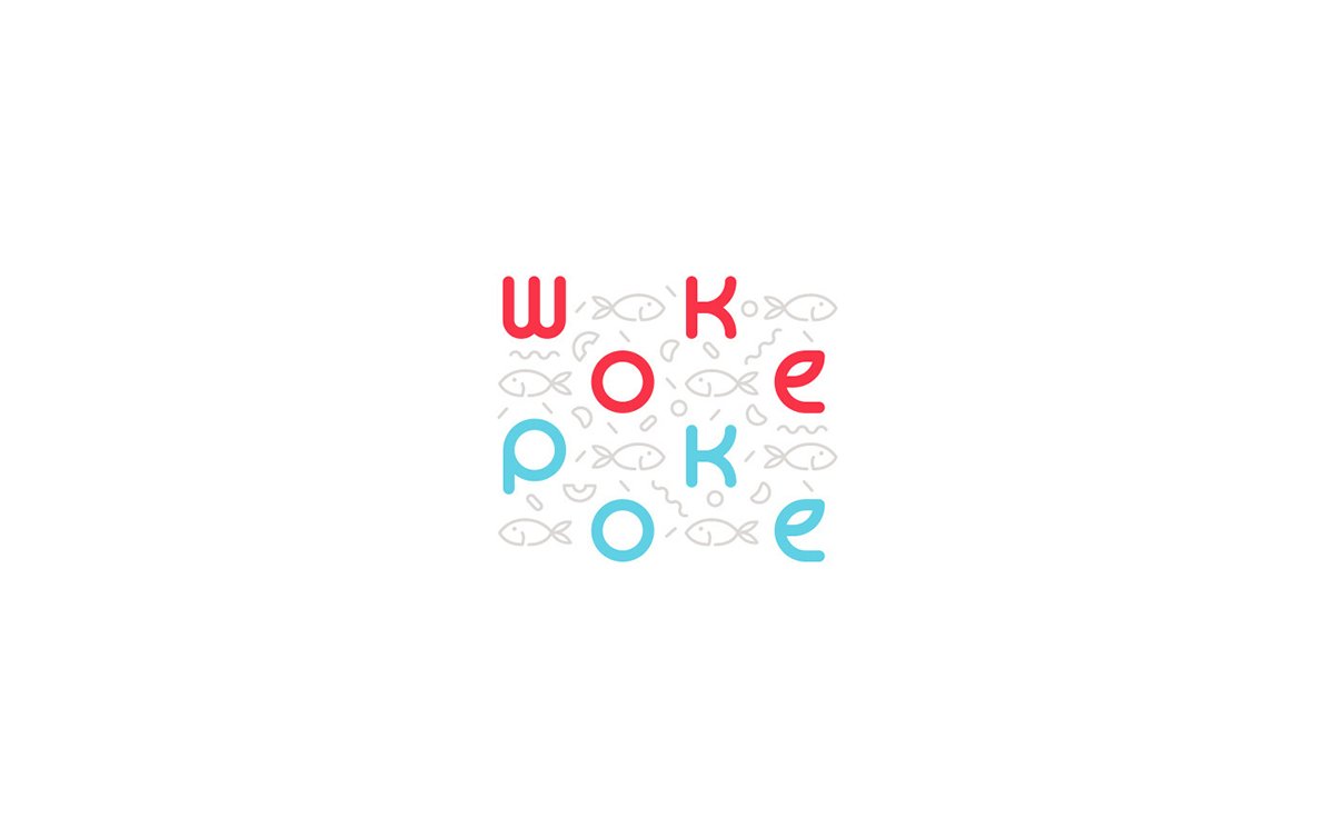 深圳VI設(shè)計  深圳VI策劃  Woke Poke餐飲VI設(shè)計形象  標(biāo)志設(shè)計