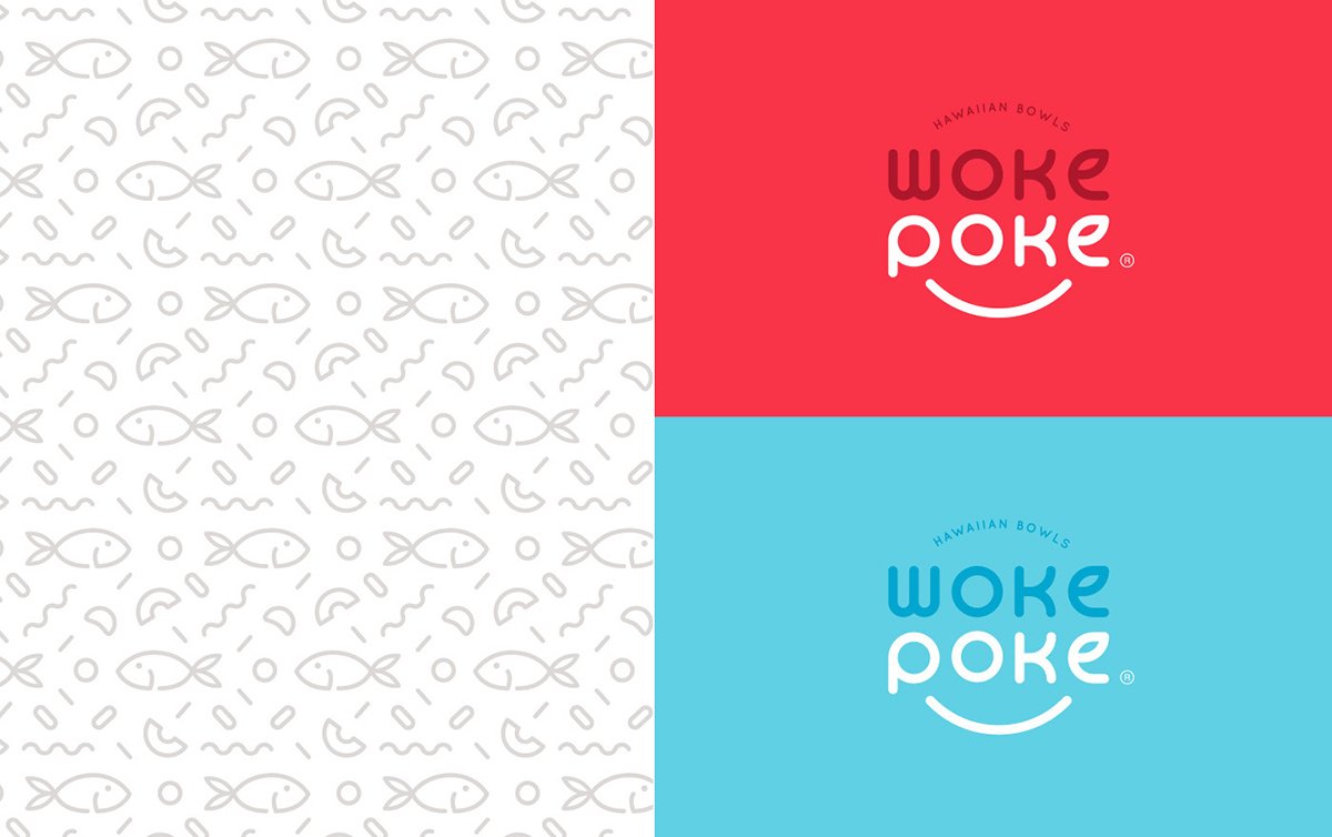 深圳VI設(shè)計  深圳VI策劃  Woke Poke餐飲VI設(shè)計形象  標(biāo)志設(shè)計