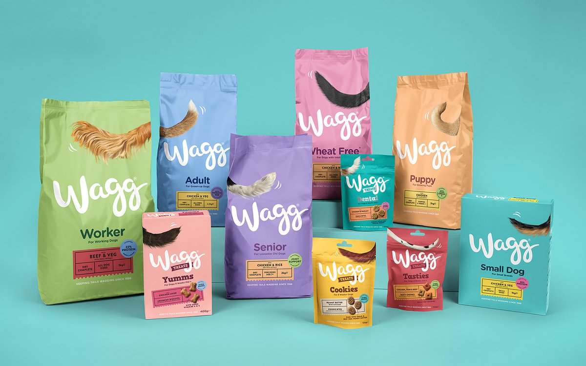 寵物食品 Wagg 品牌標識vi設計及品牌重塑，vi設計，食品vi設計，品牌形象設計，食品品牌vi設計，標識設計，品牌vi設計，品牌策劃，深圳vi設計，左右格局